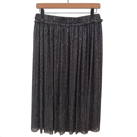 Isabel Etoile Marant Beatrice Lurex Pleated Skirt Metallic Size 38 Medium - Picture 4 of 8